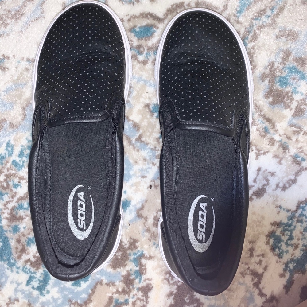 COPY - black slip ons 👟